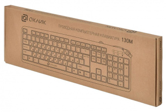 Клавиатура Оклик 130M черный USB от магазина РЭССИ