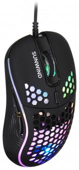 Мышь SunWind SW-M800G черный оптическая (3200dpi) USB для ноутбука (6but) от магазина РЭССИ
