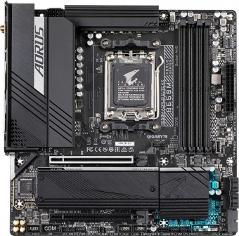 Материнская плата Gigabyte B650M AORUS ELITE AX SocketAM5 AMD B650 4xDDR5 mATX AC`97 8ch(7.1) 2.5Gg RAID+HDMI+DP от магазина РЭССИ