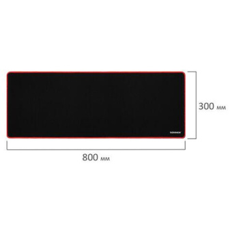 Компьютерный коврик для мыши и клавиатуры SONNEN BLACK TITAN XL большой 800x300x3 мм черный 513615 от магазина РЭССИ