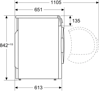 Сушильная машина Bosch Serie 8 WQB245A0BY кл.энер.:A+++ макс.загр.:9кг белый от магазина РЭССИ