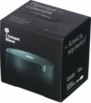 Умная колонка Yandex Станция Мини без часов Алиса черный 10W 1.0 BT 10м (YNDX-00021K) от магазина РЭССИ