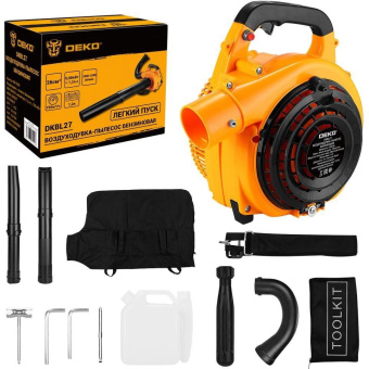 Воздуходувка-пылесос Deko DKBL27 880Вт оранжевый/черный от магазина РЭССИ