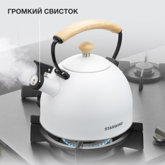 Чайник металлический Starwind Chef Country 2.5л. белый (SW-CH1712) от магазина РЭССИ