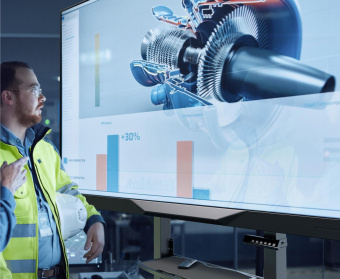 Стойка для телевизора Onkron TS1991 eLift черный 50"-100" макс.10кг напольный наклон от магазина РЭССИ