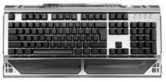 Клавиатура Оклик 980G HUMMER механическая серебристый/черный USB for gamer LED (подставка для запястий) (499580) от магазина РЭССИ