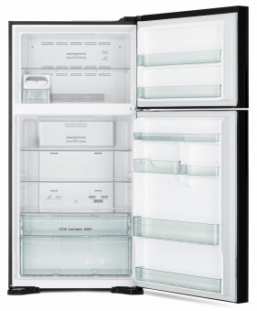 Холодильник Hitachi R-VG610PUC7 GGR 2-хкамерн. серое стекло (двухкамерный) от магазина РЭССИ