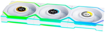 Вентилятор для корпуса Lian-Li Uni Fan SL Wireless 120 LCD ARGB 120х124.5x28 белый 4-pin 29.5дБ (упак.:3шт) (G99.12SLLCD1W3W.R0) Ret от магазина РЭССИ