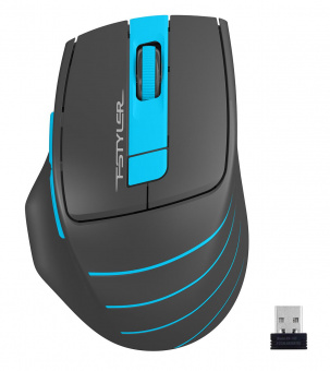 Мышь A4Tech Fstyler FG30S серый/синий оптическая (2000dpi) silent беспроводная USB (5but) от магазина РЭССИ