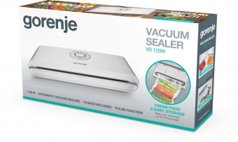 Вакуумный упаковщик Gorenje VS120W 120Вт белый от магазина РЭССИ