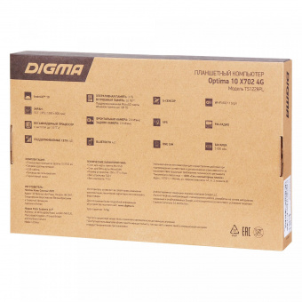 Планшет Digma Optima 10 X702 4G SC9863 (1.6) 8C RAM3Gb ROM32Gb 10.1" IPS 1280x800 3G 4G Android 10.0 черный 2Mpix 2Mpix BT GPS WiFi Touch microSD 128Gb 5000mAh от магазина РЭССИ