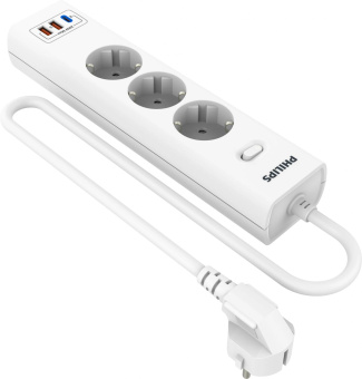Сетевой фильтр Philips CHP4336WA/51 2м (3 розетки) белый (коробка) от магазина РЭССИ