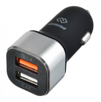 Автомобильное зар./устр. Digma DGCC-2U-QC3.0-BS 30W 3A+2.4A (QC) 2xUSB универсальное черный от магазина РЭССИ