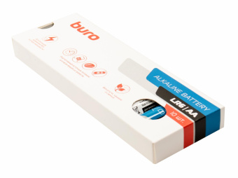 Батарея Buro Alkaline LR6 AA (10шт) коробка от магазина РЭССИ