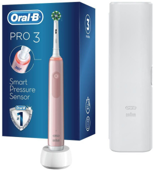 Зубная щетка электрическая Oral-B Pro 3/D505.513.3X розовый от магазина РЭССИ