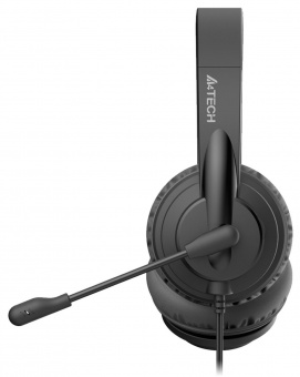 Наушники с микрофоном A4Tech HS-10 черный 2м накладные оголовье (HS-10/3.5MM PLUG/BLACK) от магазина РЭССИ