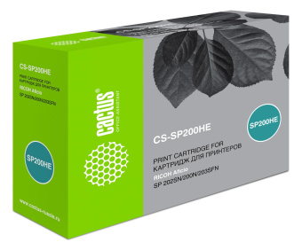 Картридж лазерный Cactus CS-SP200HE 407262 черный (2600стр.) для Ricoh SP 202SN/200N/203SFN от магазина РЭССИ
