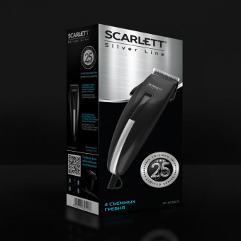Машинка для стрижки Scarlett SC-HC63C11 черный 15Вт (насадок в компл:4шт) от магазина РЭССИ