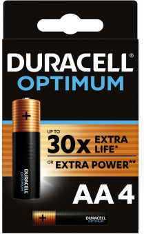 Батарея Duracell Alkaline LR6 Optimum AA (4шт) блистер от магазина РЭССИ
