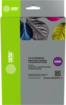 Картридж струйный Cactus CS-LC426XLM пурпурный (54мл) для Brother MFC-J4335DW/J4340DW/J4535DW/J4540DW от магазина РЭССИ