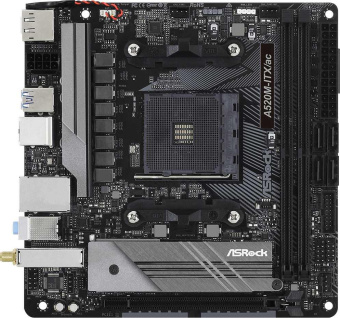 Материнская плата Asrock A520M-ITX/AC Soc-AM4 AMD A520 2xDDR4 mini-ITX AC`97 8ch(7.1) GbLAN RAID+HDMI+DP от магазина РЭССИ
