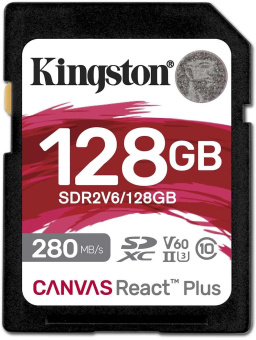 Флеш карта SDXC 128GB Kingston SDR2V6/128GB Canvas React Plus w/o adapter от магазина РЭССИ