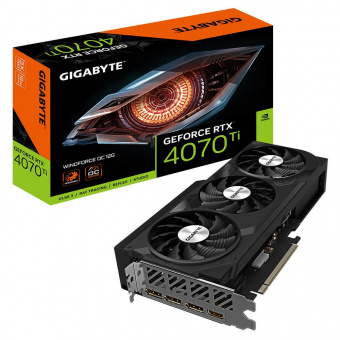 Видеокарта Gigabyte PCI-E 4.0 GV-N407TWF3OC-12GD NVIDIA GeForce RTX 4070TI 12288Mb 192 GDDR6X 2625/21000 HDMIx1 DPx3 HDCP Ret от магазина РЭССИ