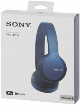 Гарнитура накладные Sony WH-CH510 синий беспроводные bluetooth оголовье (WH-CH510L) от магазина РЭССИ