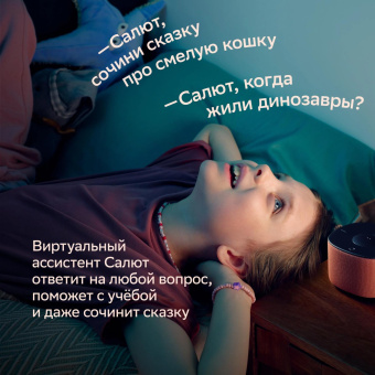 Умная колонка Sber Boom Home SBDV-00171G Салют серый 8W Mono BT/Wi-Fi (без.бат) от магазина РЭССИ