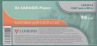Бумага Lomond для САПР и ГИС 1202013 42"(A0+) 1067мм-45м/90г/м2/белый матовое для струйной печати втулка:50.8мм (2") от магазина РЭССИ