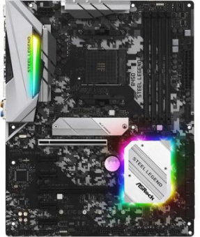 Материнская плата Asrock B450 STEEL LEGEND Soc-AM4 AMD B450 4xDDR4 ATX AC`97 8ch(7.1) GbLAN RAID+HDMI+DP от магазина РЭССИ