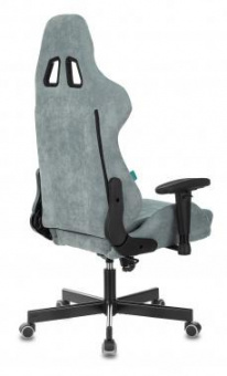 Кресло игровое Zombie VIKING KNIGHT Fabric серо-голубой Light-28 с подголов. крестов. металл от магазина РЭССИ