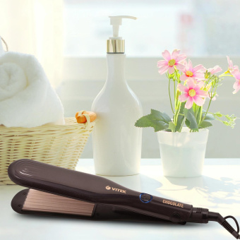 Щипцы Vitek Chocolate VT-2502 62Вт разноцветный макс.темп.:220С покрытие:керамико-турмалиновое от магазина РЭССИ