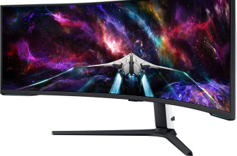 Монитор Samsung 57" Odyssey Neo G9 S57CG952NI черный VA LED 32:9 HDMI полуматовая HAS Piv 420cd 178гр/178гр 7680x2160 240Hz FreeSync Premium Pro DP Dual UHD USB 19кг от магазина РЭССИ