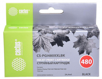Картридж струйный Cactus CS-PGI480XXLBK черный (24.4мл) для Canon Pixma TR7540/TR8540/TS6140/TS8140 от магазина РЭССИ