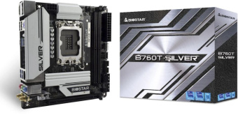 Материнская плата Biostar B760T-Silver Soc-1700 Intel B760 2xDDR5 mini-ITX AC`97 8ch(7.1) 2.5Gg RAID+HDMI+DP от магазина РЭССИ