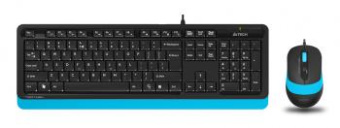 Клавиатура + мышь A4Tech Fstyler F1010 клав:черный/синий мышь:черный/синий USB Multimedia от магазина РЭССИ