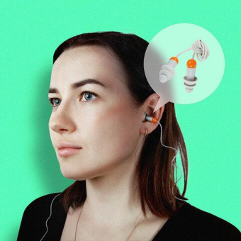 Противошумные многоразовые силиконовые беруши со шнурком Jeta Safety Sonido MAX в чехле JEM31 от магазина РЭССИ