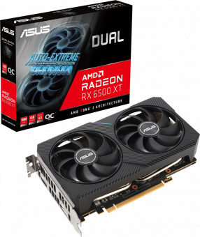 Видеокарта Asus PCI-E 4.0 DUAL-RX6500XT-O4G AMD Radeon RX 6500XT 4096Mb 64 GDDR6 2650/18000 HDMIx1 DPx1 HDCP Ret от магазина РЭССИ