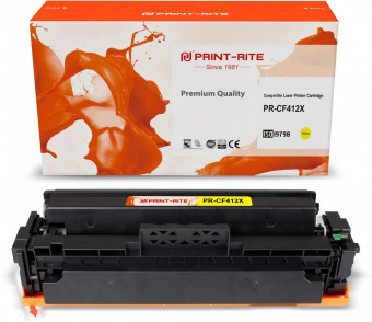 Картридж лазерный Print-Rite TFHAXIYPU1J PR-CF412X CF412X желтый (5000стр.) для HP LJ M452DW/DN/NW M477FDW/M477FDN/M477FNW от магазина РЭССИ