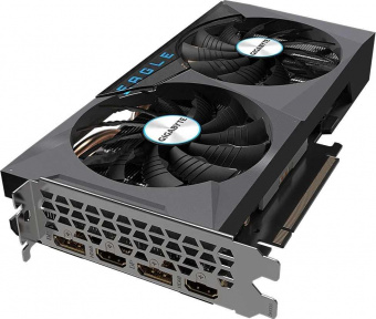Видеокарта Gigabyte PCI-E 4.0 GV-N3060EAGLE OC-12GD 2.0 LHR NVIDIA GeForce RTX 3060 12288Mb 192 GDDR6 1807/15000 HDMIx2 DPx2 HDCP Ret от магазина РЭССИ