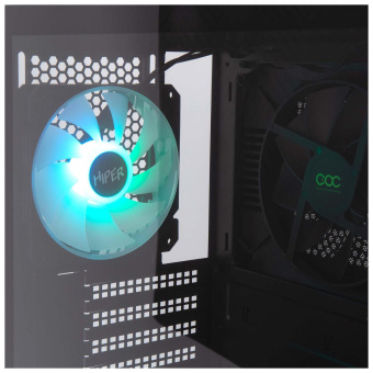 Корпус Hiper DCB черный без БП ATX 5x120mm 5x140mm 1xUSB2.0 1xUSB3.0 audio bott PSU от магазина РЭССИ