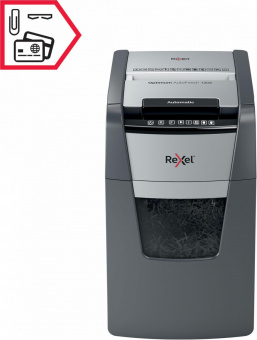 Шредер Rexel Optimum AutoFeed 130X черный с автоподачей (секр.P-4) фрагменты 130лист. 44лтр. скрепки скобы пл.карты от магазина РЭССИ