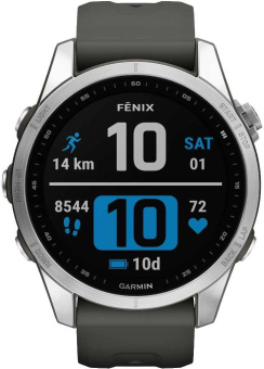 Смарт-часы Garmin Fenix 7S 1.2" корп.серый рем.черный (010-02539-01) от магазина РЭССИ