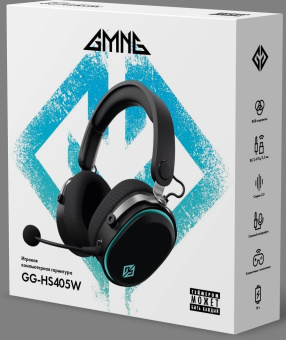 Наушники с микрофоном GMNG GG-HS405W черный/черный мониторные BT/Radio/3.5mm оголовье (1899873) от магазина РЭССИ