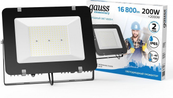 Прожектор уличный Gauss Elementary светодиодный 200Вт корп.алюм.черный (691511200) от магазина РЭССИ