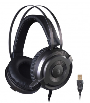 Наушники с микрофоном A4Tech Bloody G520S серый 2м мониторные USB оголовье (G520S) от магазина РЭССИ