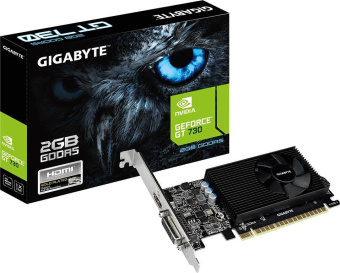 Видеокарта Gigabyte PCI-E GV-N730D5-2GL NVIDIA GeForce GT 730 2Gb 64bit GDDR5 902/5000 DVIx1 HDMIx1 HDCP Ret low profile от магазина РЭССИ