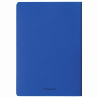 Тетрадь BRAUBERG RAINBOW A5 147x210 мм 48 листов сшивка клетка кожзам SoftTouch синий 403876 от магазина РЭССИ
