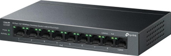 Коммутатор TP-Link LS109P 9x100Мбит/с 8PoE 8PoE+ 63W неуправляемый от магазина РЭССИ
